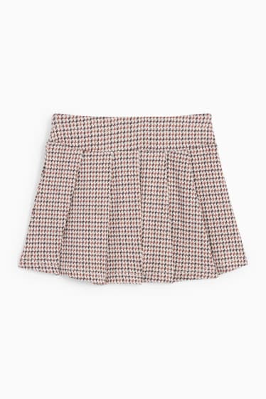 Children Girls - Skirt - check - cremewhite