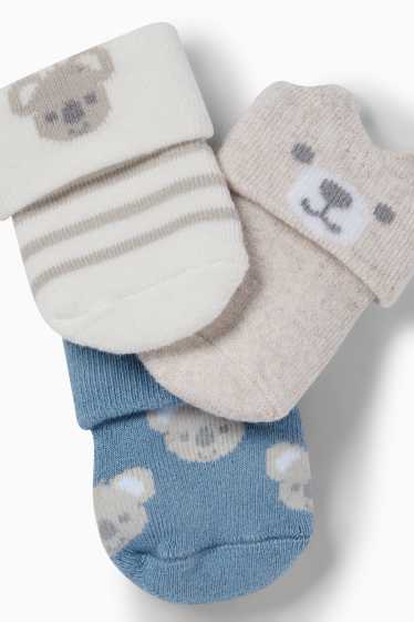Bebeluși - băieți - Multipack 3 perechi - koala - șosete nou-născuți cu motive - albastru