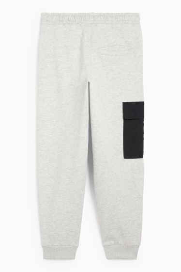 Copii - Băieți - Pantaloni de trening - gri deschis melanj