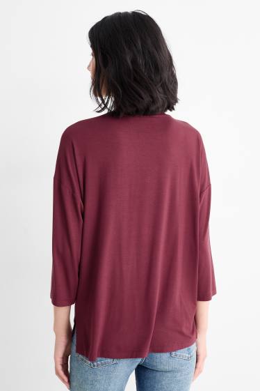 Femei - Tricou - regular fit - vișiniu