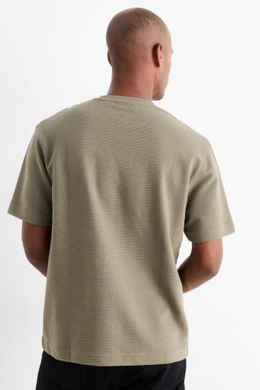 Bărbați - Tricou - relaxed fit - reiat - verde
