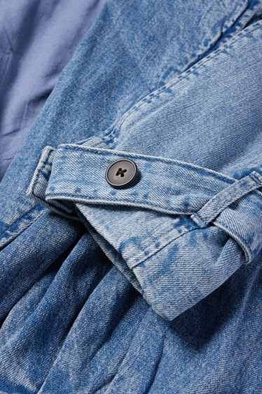 Femei - Jachetă crop din denim - denim-albastru