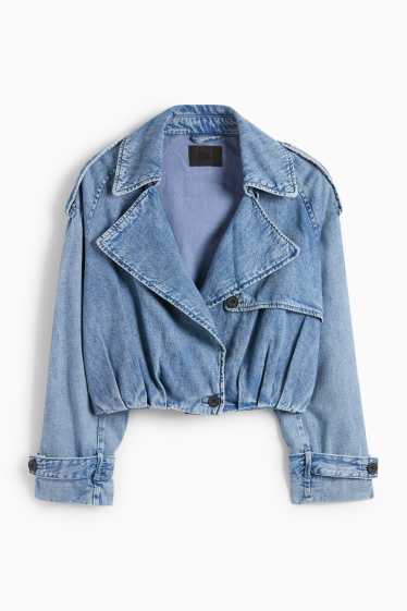 Femei - Jachetă crop din denim - denim-albastru