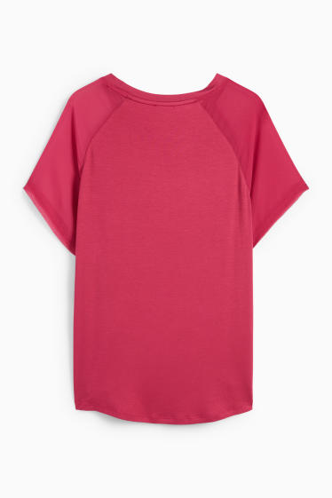 Femmes - T-shirt - regular fit - rose foncé