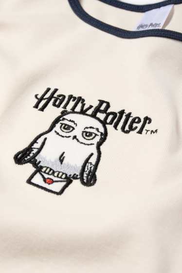 Copii - Fete - Harry Potter - tricou cu mânecă scurtă - reiat - alb-crem
