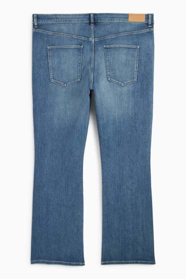 Femei - Bootcut jeans - talie medie - denim-albastru