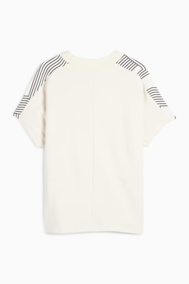 Femei - Tricou - relaxed fit - cu model - alb-crem