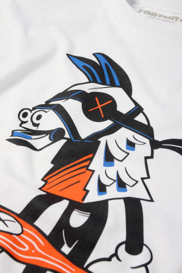 Copii - Băieți - Fortnite - tricou cu mânecă scurtă - alb