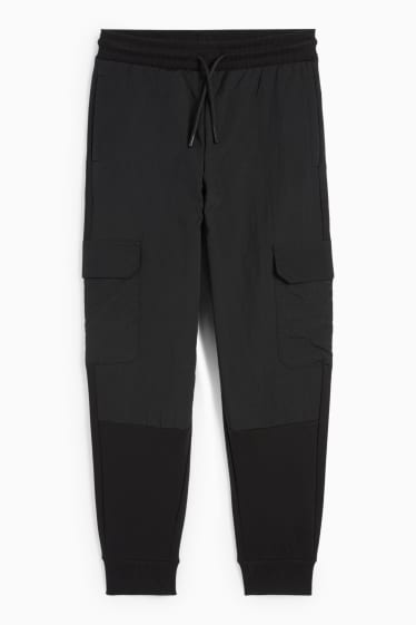 Copii - Băieți - Pantaloni de trening cargo - negru