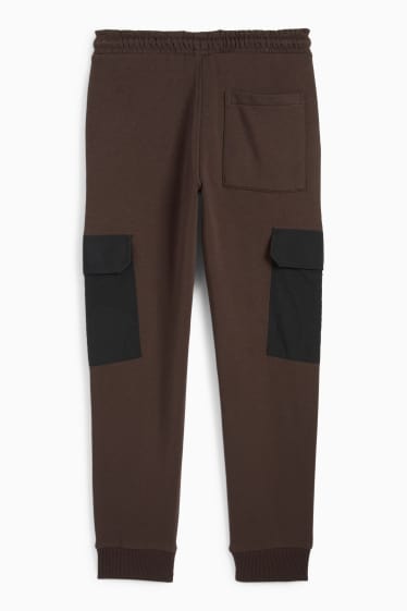 Copii - Băieți - Pantaloni de trening cargo - maro închis