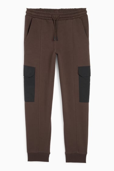 Copii - Băieți - Pantaloni de trening cargo - maro închis