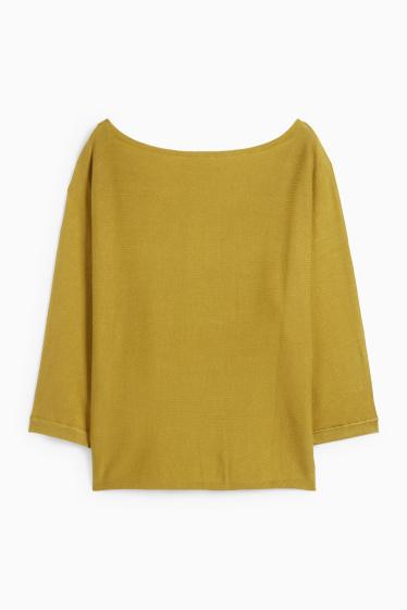 Femei - Pulover din tricot fin - negru / nej
