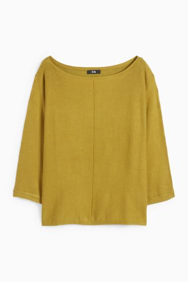 Femei - Pulover din tricot fin - negru / nej