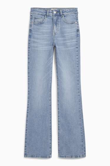 Femei - Bootcut jeans - talie înaltă - denim-albastru deschis