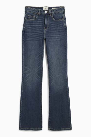 Femei - Bootcut jeans - talie înaltă - denim-albastru închis