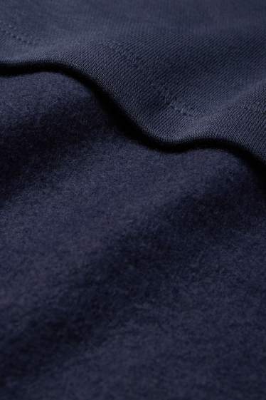 Dames - Jurk van sweatstof - donkerblauw