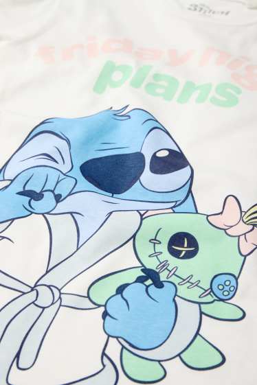 Copii - Fete - Multipack 2 buc. - Lilo & Stitch - pijama - 4 piese - alb / roz