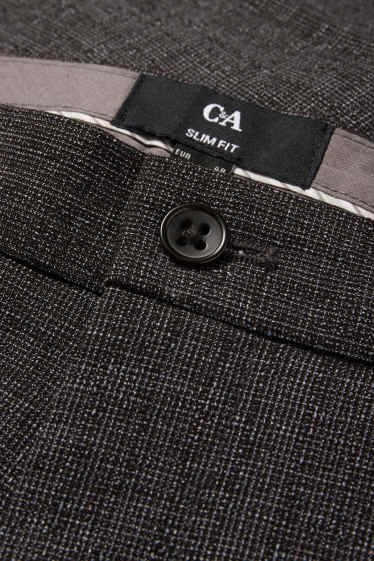 Bărbați - Pantaloni modulari - slim fit - Flex - LYCRA® - gri închis