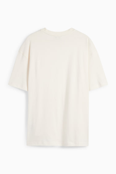 Femei - Tricou - supradimensionat - alb-crem