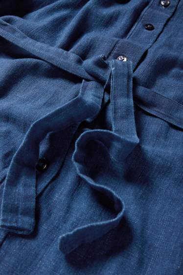 Femei - Rochie tip bluză din denim - denim-albastru