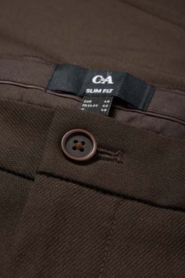 Bărbați - Pantaloni modulari - slim fit - Flex - maro închis