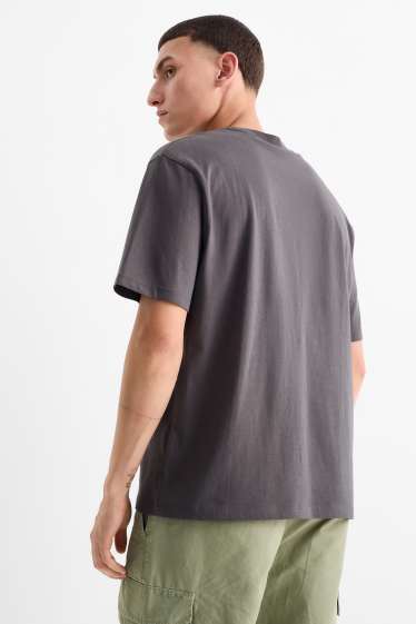 Bărbați - Tricou - relaxed fit - gri închis