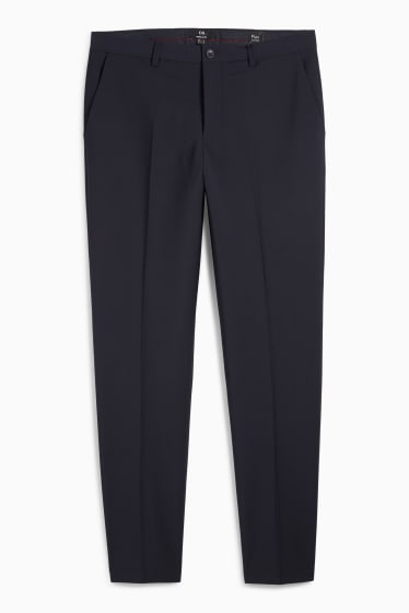 Bărbați - Pantaloni modulari - regular fit - Flex - amestec din lână pură - albastru închis