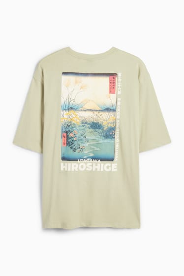 Bărbați - Tricou - supradimensionat - verde deschis