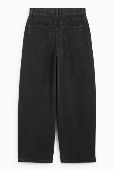 Dámské - Balloon jeans - mid waist - džíny - tmavošedé