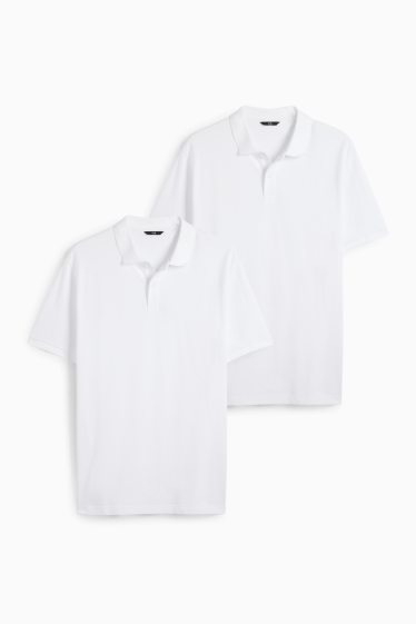 Bărbați - Multipack 2 buc. - tricou polo - regular fit - alb