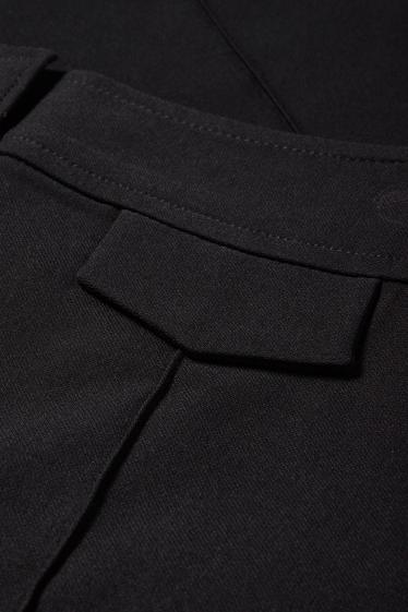 Women - Cloth trousers - high waist - recycled - black
