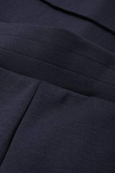 Femei - Pantaloni din jerseu - talie medie - straight fit - albastru închis