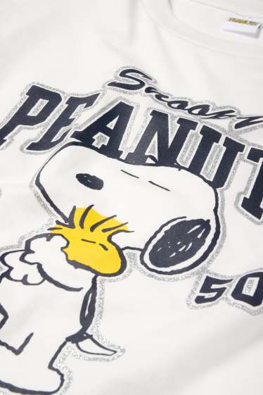 Copii - Fete - Peanuts - tricou cu mânecă scurtă - alb