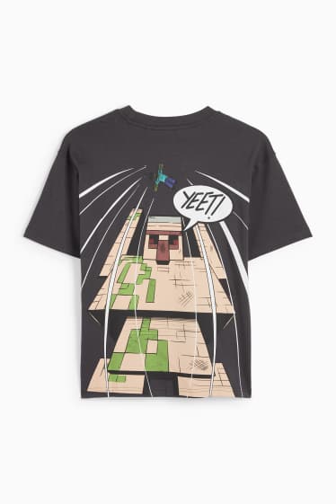 Copii - Băieți - Minecraft - tricou cu mânecă scurtă - gri închis