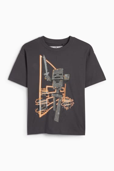 Copii - Băieți - Minecraft - tricou cu mânecă scurtă - gri închis