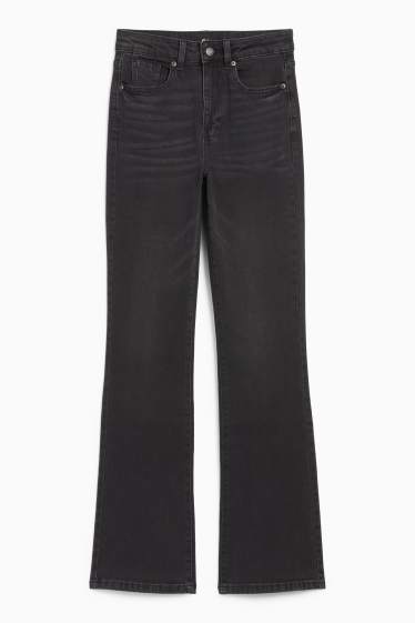 Femei - Bootcut jeans - talie înaltă - denim-gri închis