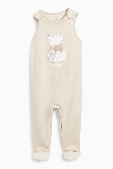 Unisex - Winnie de Pluș - set salopetă - 2 piese - bej deschis