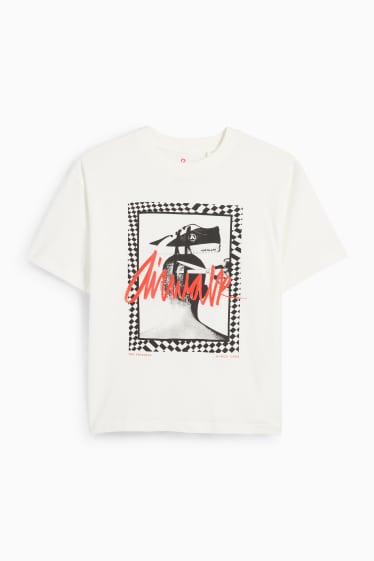 Copii - Băieți - Tricou cu mânecă scurtă - alb-crem