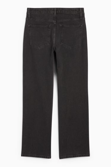 Femei - Baggy jeans - talie medie - denim-gri închis