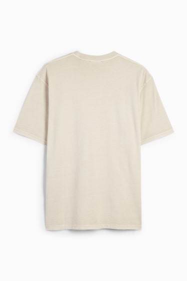 Men - T-shirt - relaxed fit - light beige