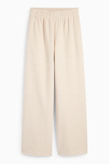 Femei - Pantaloni de trening - structurați - bej deschis