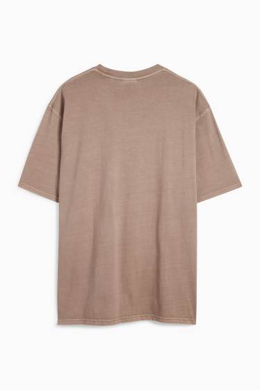 Bărbați - Tricou - relaxed fit - maro deschis