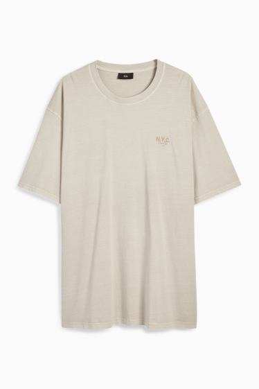 Bărbați - Tricou - relaxed fit - bej deschis