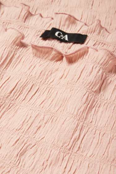 Dona - Samarreta de màniga llarga - de punt de niu d'abella - rosa
