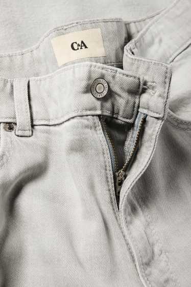 Femei - Wide leg jeans - talie joasă - denim-gri deschis