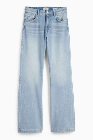 Femei - Loose flared jeans - talie medie - denim-albastru deschis