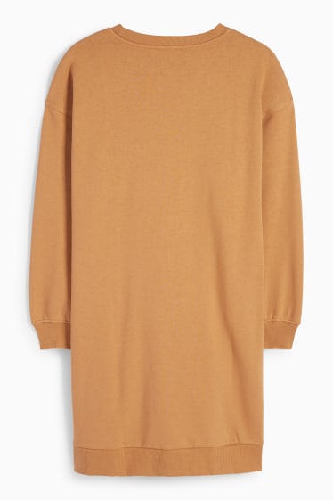 Femei - Rochie din molton - maro