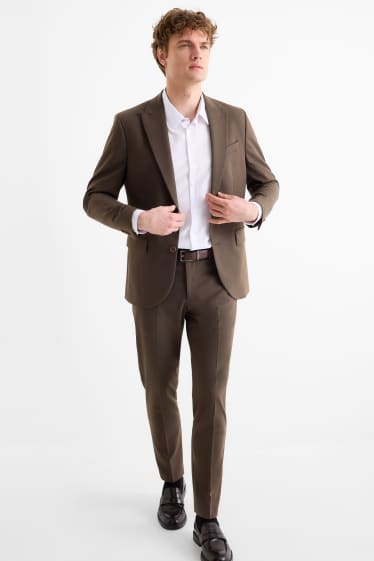 Bărbați - Pantaloni modulari - slim fit - Flex - maro închis
