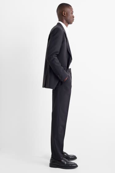 Bărbați - Pantaloni modulari - regular fit - Flex - amestec din lână pură - albastru închis
