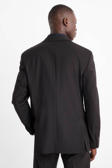 Bărbați - Sacou modular - regular fit - Flex - amestec din lână pură - negru